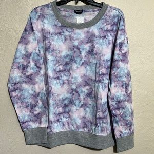 Purple tie-dye, long sleeve shirt
